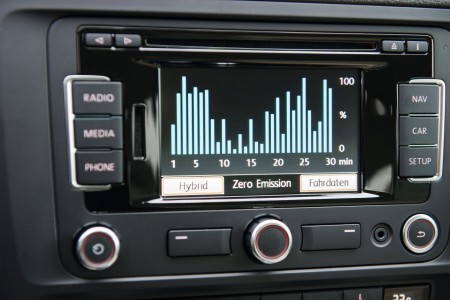 VW Jetta Hybrid - digitale Balken-Verbrauchanzeige Foto: Volkswagen